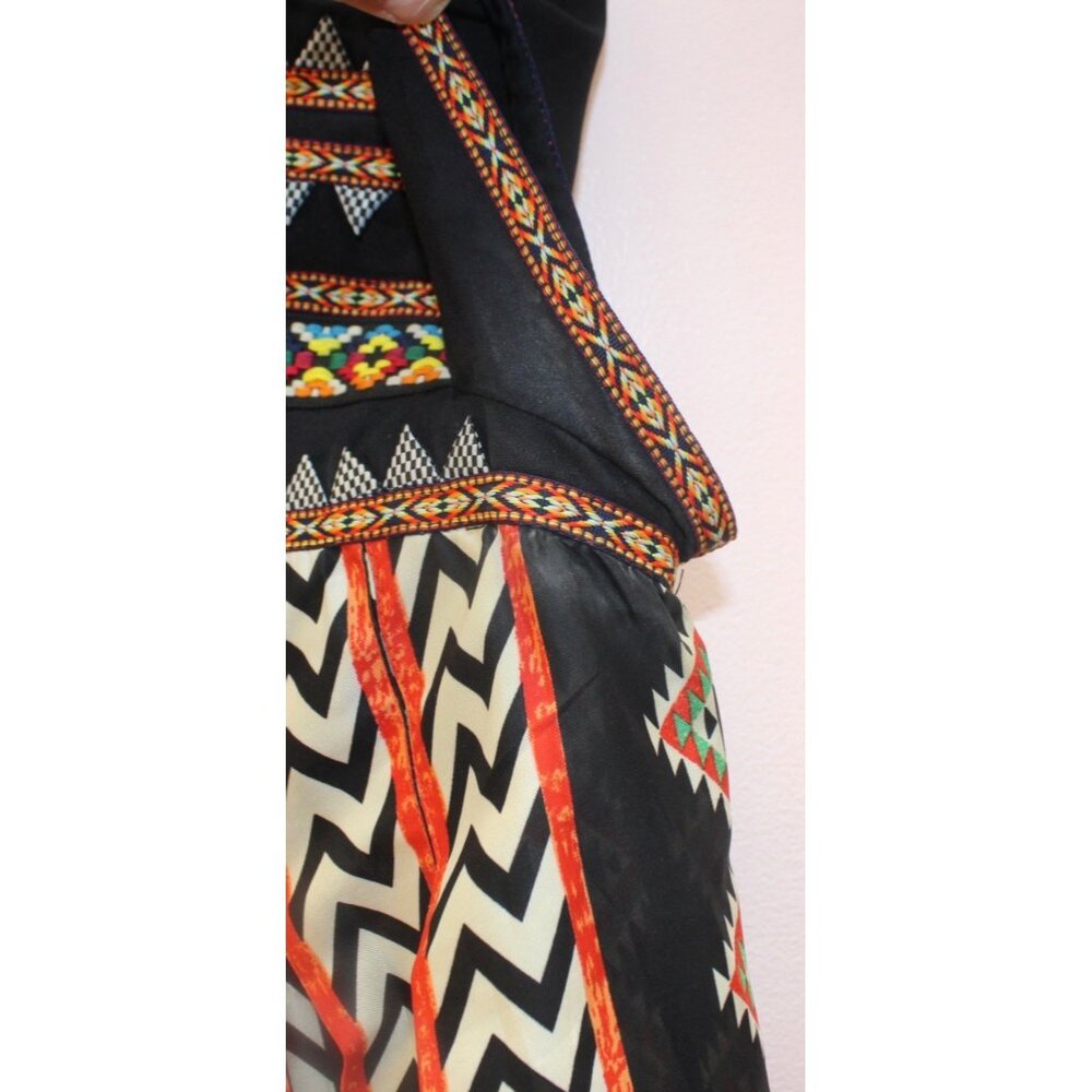 Anthropologie Ranna Gill Size 4 Womens Embroidered Boho Tunic Top Southwestern - Picture 9 of 12